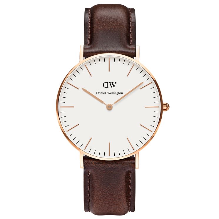 Daniel Wellington Bristol Ladies Brown Leather Strap Watch