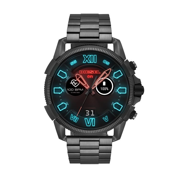 Diesel On Mens Gunmetal Bracelet Touchscreen Smartwatch