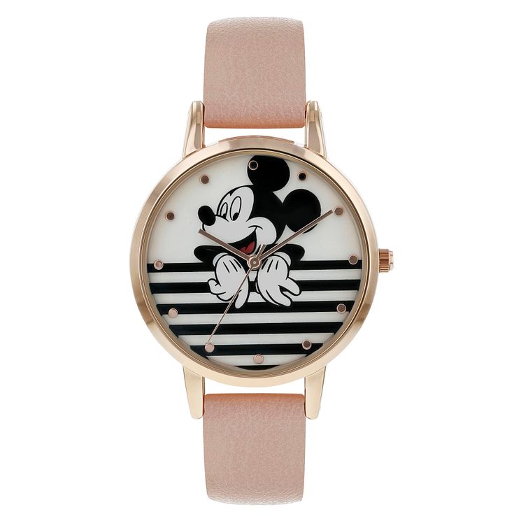Disney Mickey Mouse Pink Pu Strap Watch
