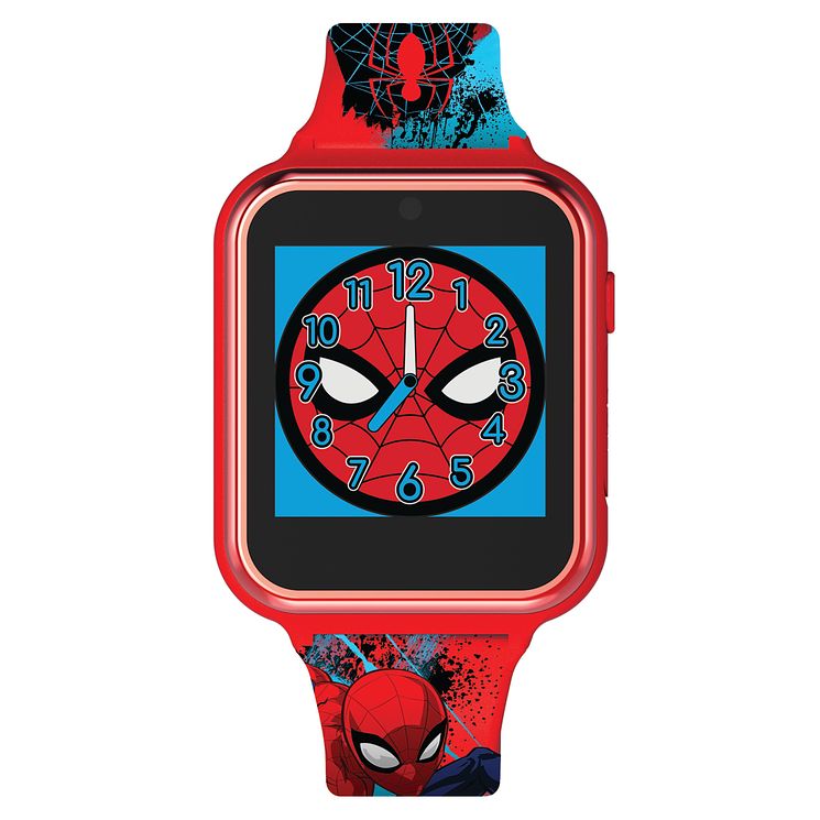 Disney Spiderman Interactive Red Silicone Strap Smartwatch