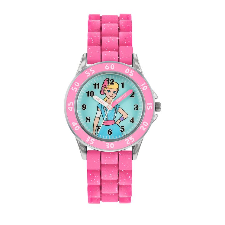 Disney Toy Story 4 Pink Silicone Strap Time Teacher Watch