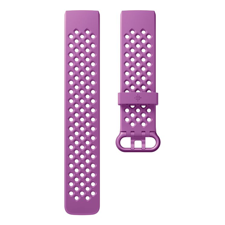 Fitbit Charge 3 Berry Sport Band Fitness Tracker Large