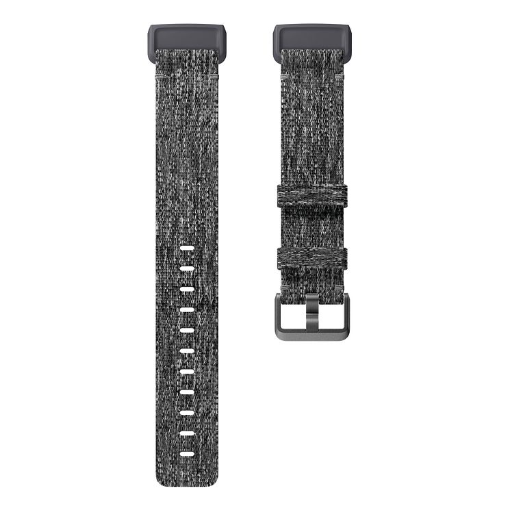 Fitbit Charge 3 Charcoal Woven Band Fitness Tracker Large