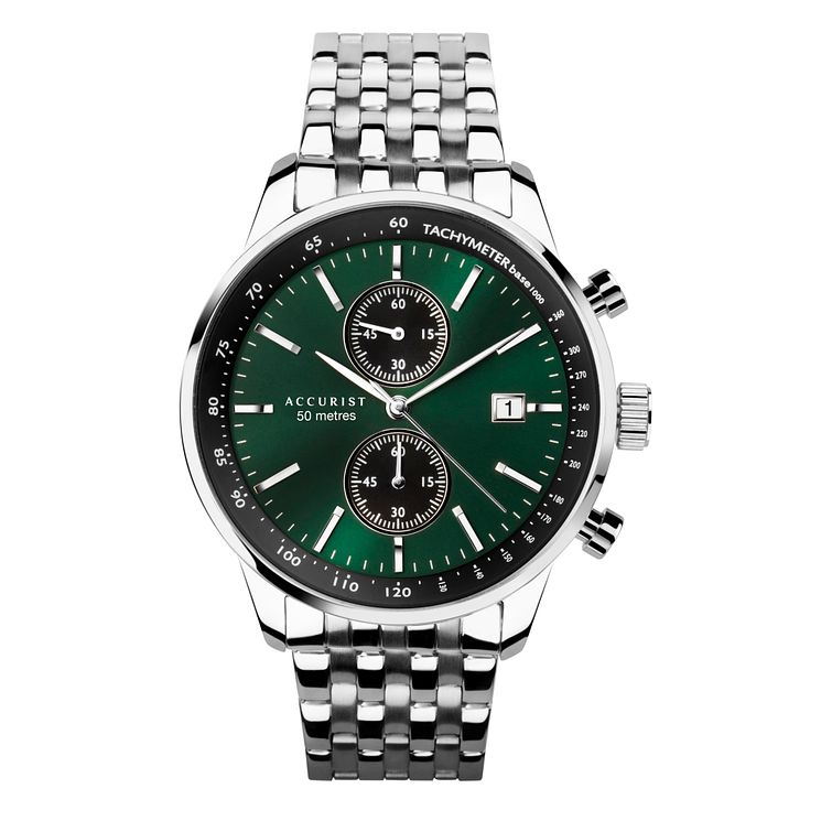 Accurist Chronograph Mens Stainless Steel Bracelet Watch