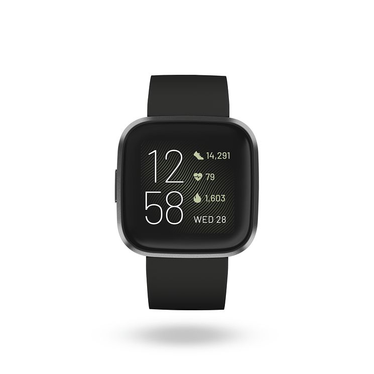 Fitbit Versa 2 Black Silicone Strap Smart Watch