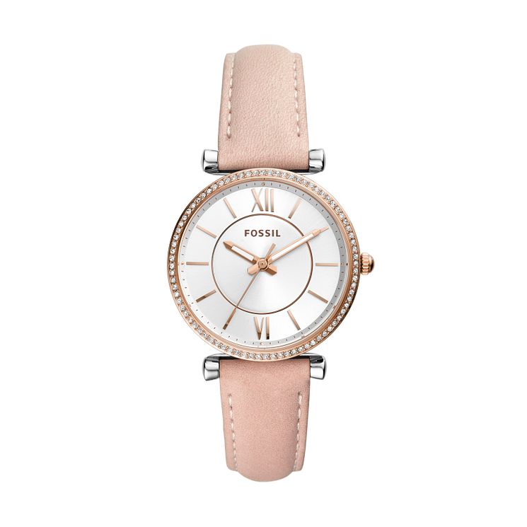 Fossil Carlie Ladies Nude Leather Strap Watch