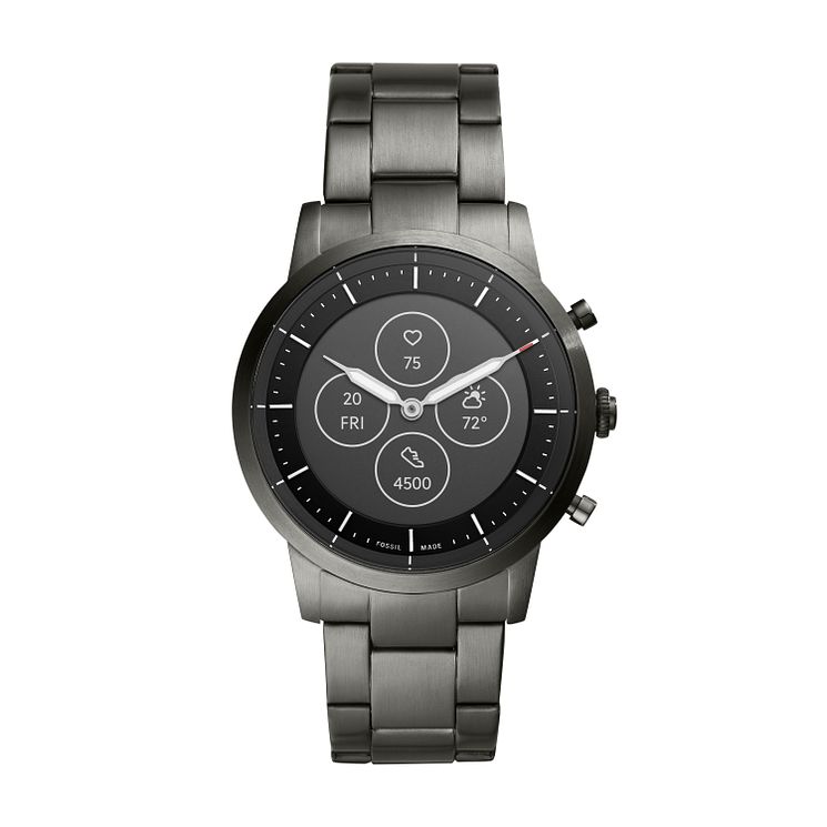 Fossil Hr Collider Black Stainless Steel Bracelet Smartwatch