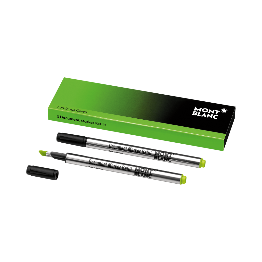 Montblanc Writing Accessories 2 Document Marker Refills Luminous Green - Green