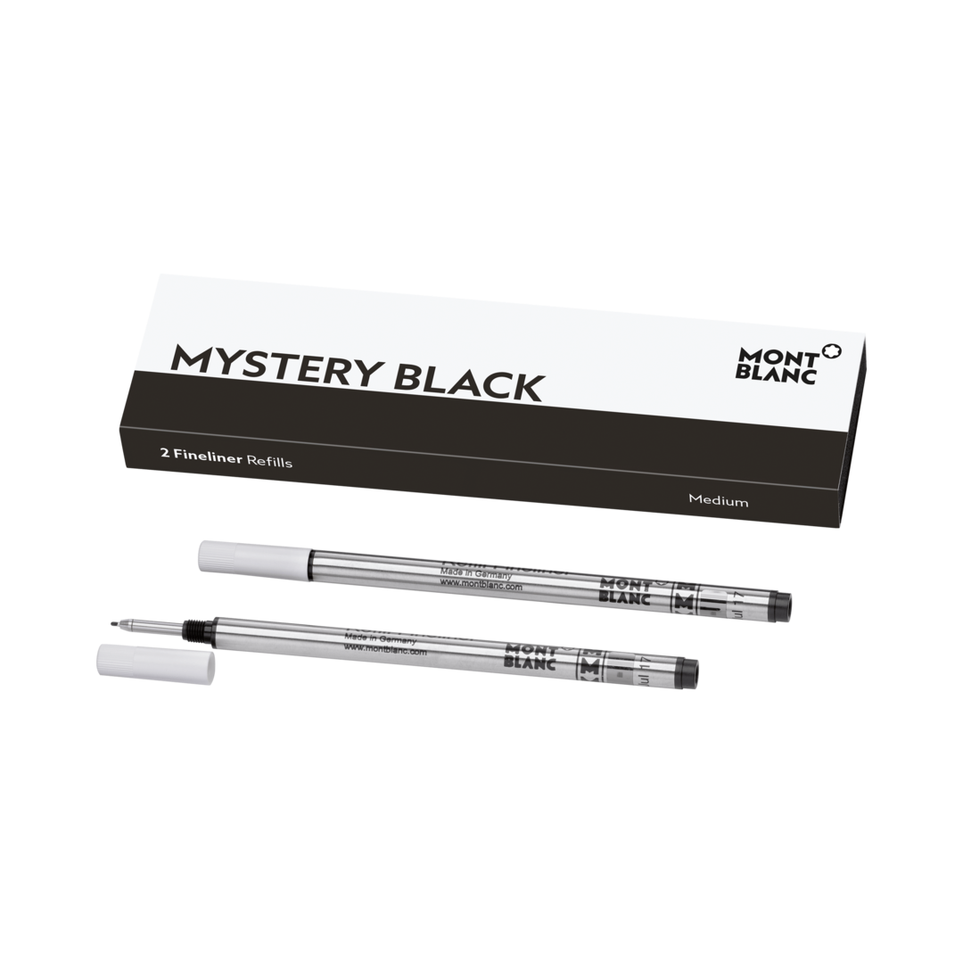 Montblanc Writing Accessories 2 Fineliner Refills Medium Mystery Black - Black