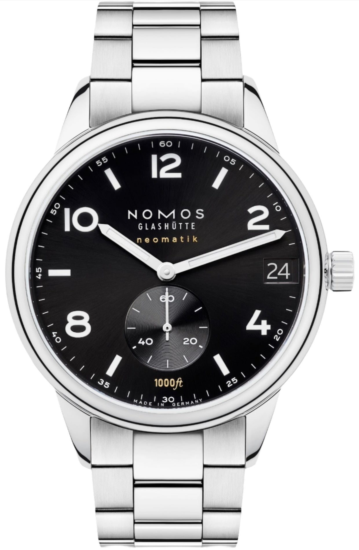 Nomos Glashutte Club Sport Neomatik 42 Date Black Sapphire Crystal