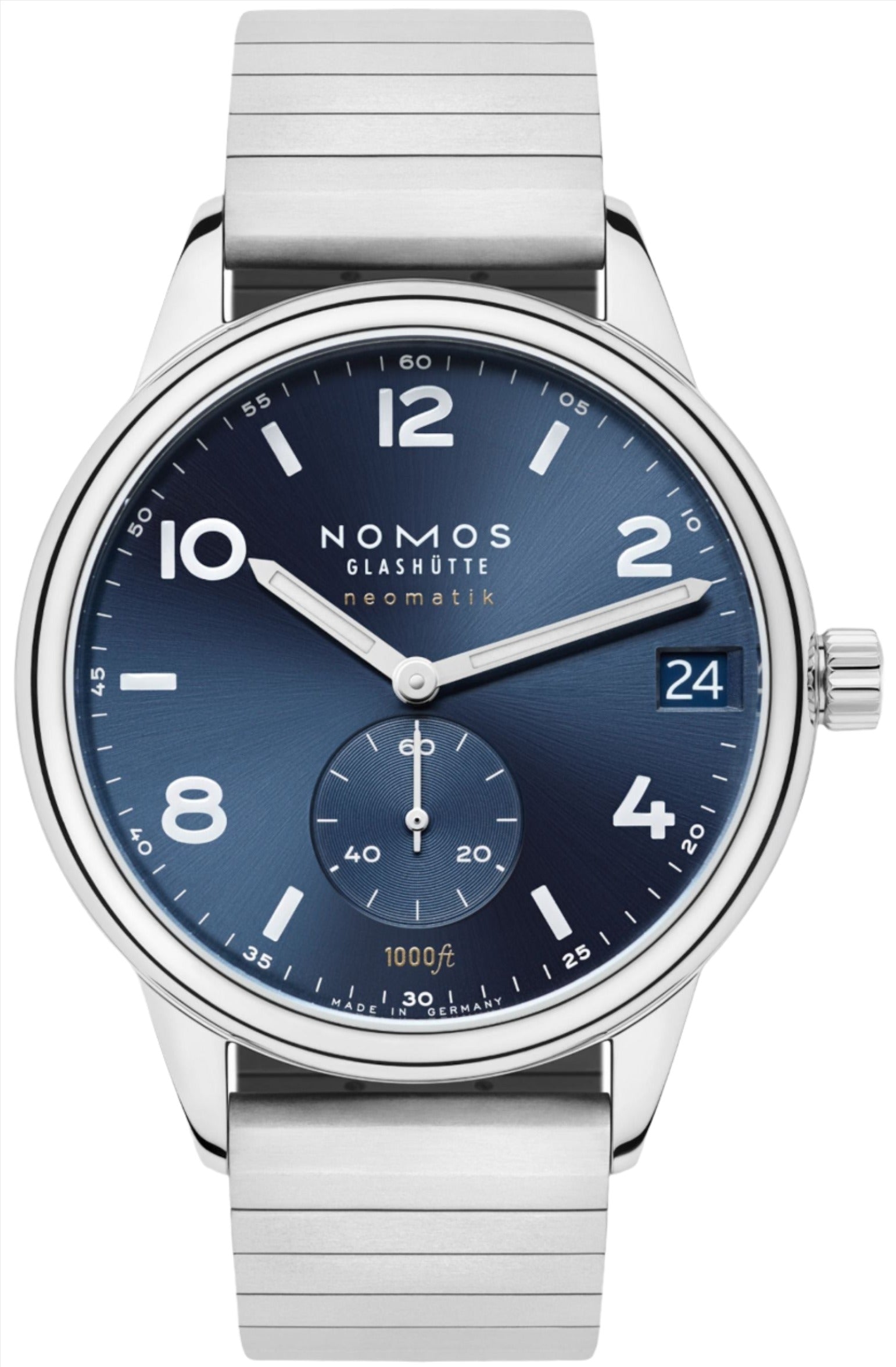 Nomos Glashutte Club Sport Neomatik 42 Date Blue Sport Bracelet