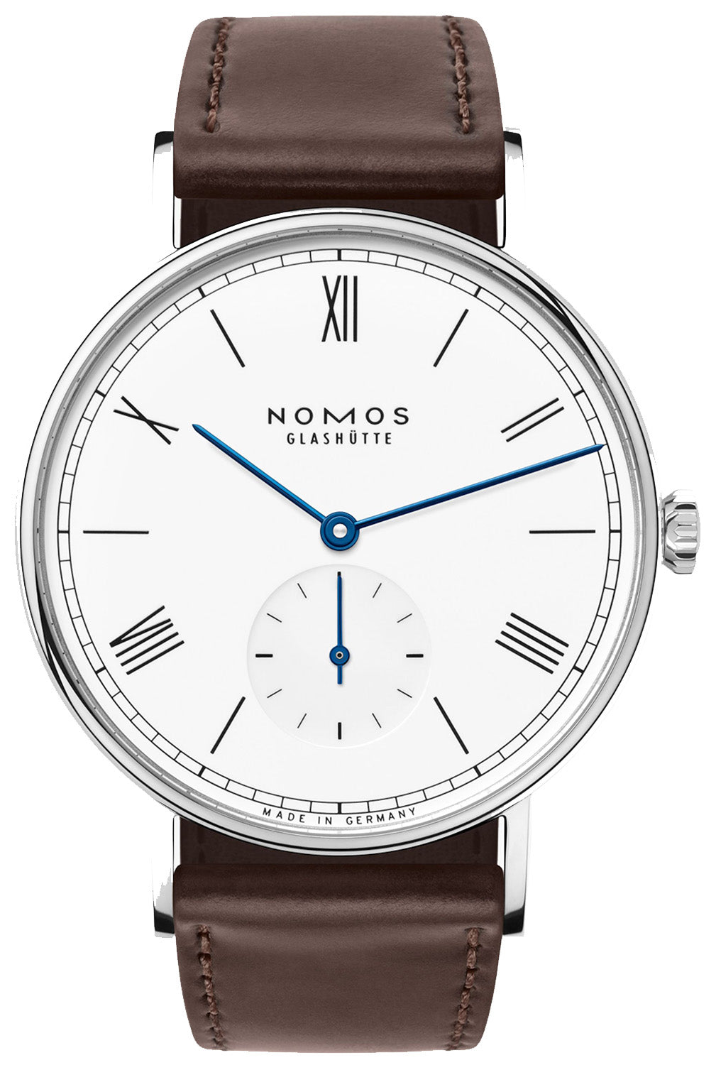 Nomos Glashutte Ludwig 38 White Enamel Steel Back