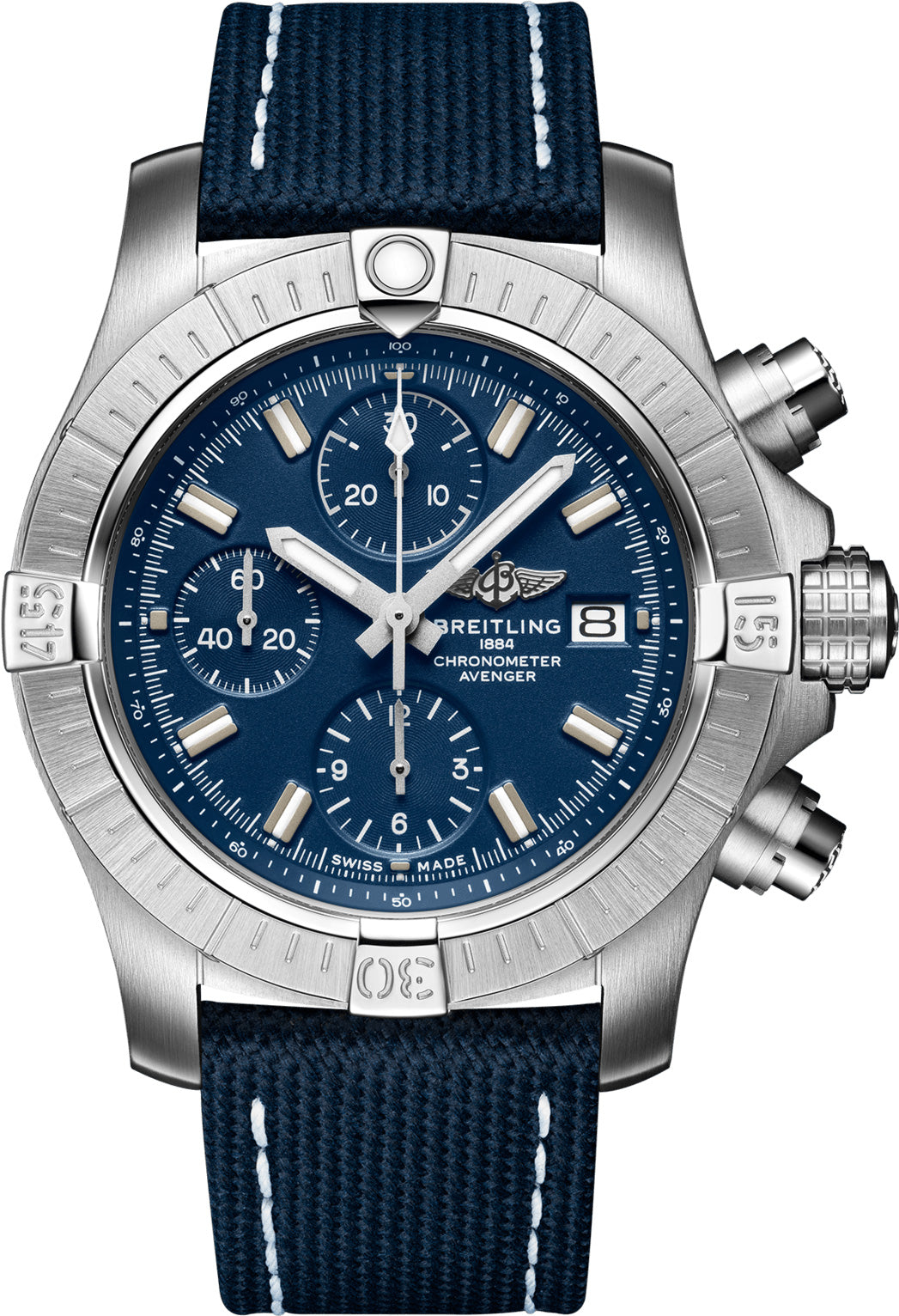 Breitling Watch Avenger Chronograph 43 Leather Tang Type
