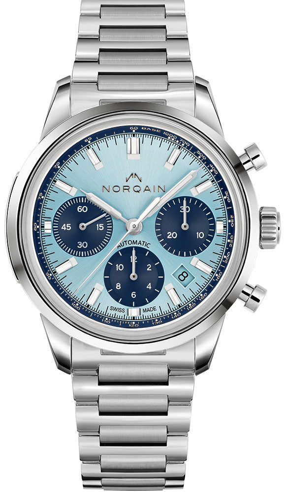 Norqain Freedom 60 Chrono 40mm Sky Blue Bracelet Limited Edition