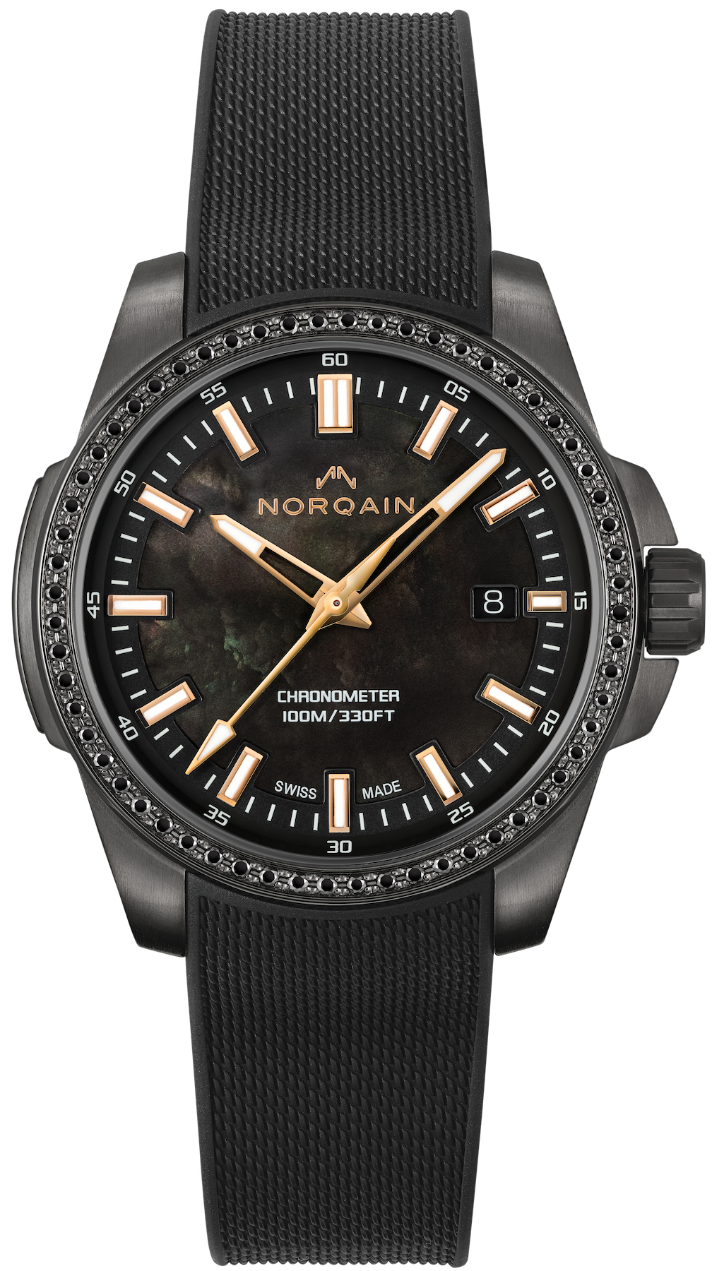 Norqain Independence Black Mop And Diamonds Limited Edition