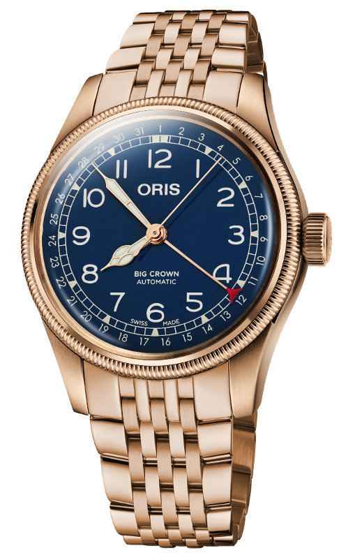 Oris Big Crown Pointer Date Bronze Blue