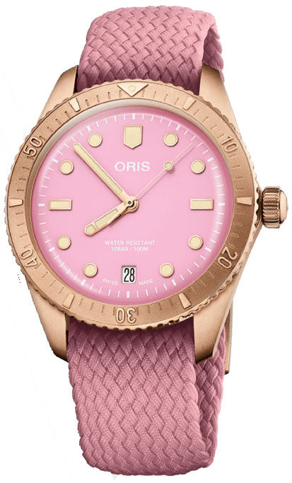 Oris Divers Sixty Five Cotton Candy Bronze Lipstick Pink