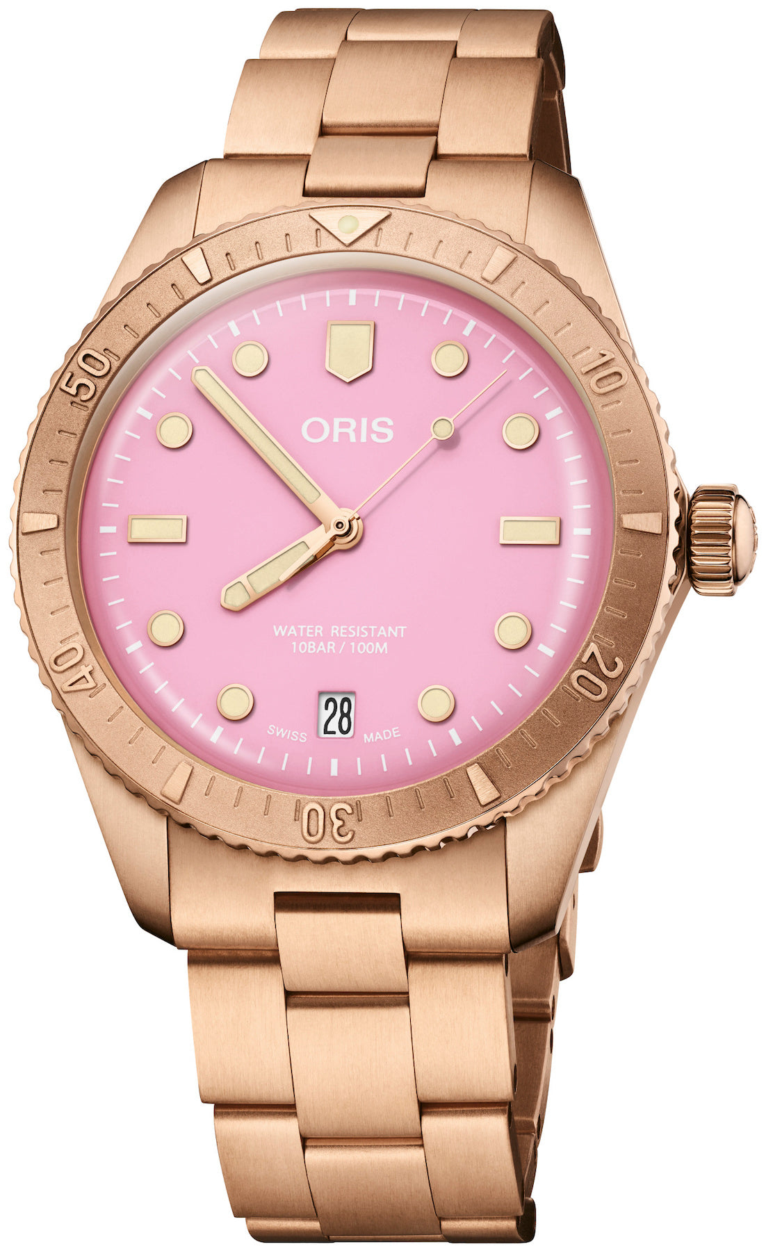 Oris Divers Sixty-five Cotton Candy Lipstick Pink Bracelet