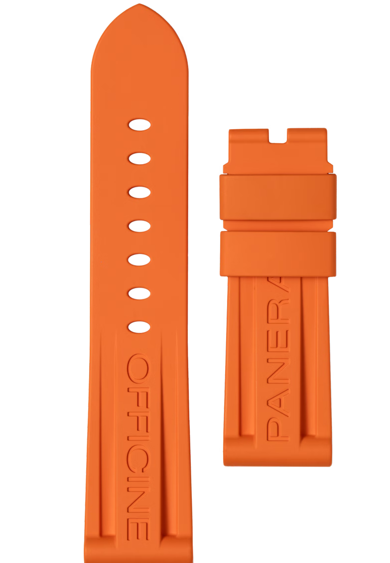 Panerai Strap Caoutchouc Orange 24/22mm