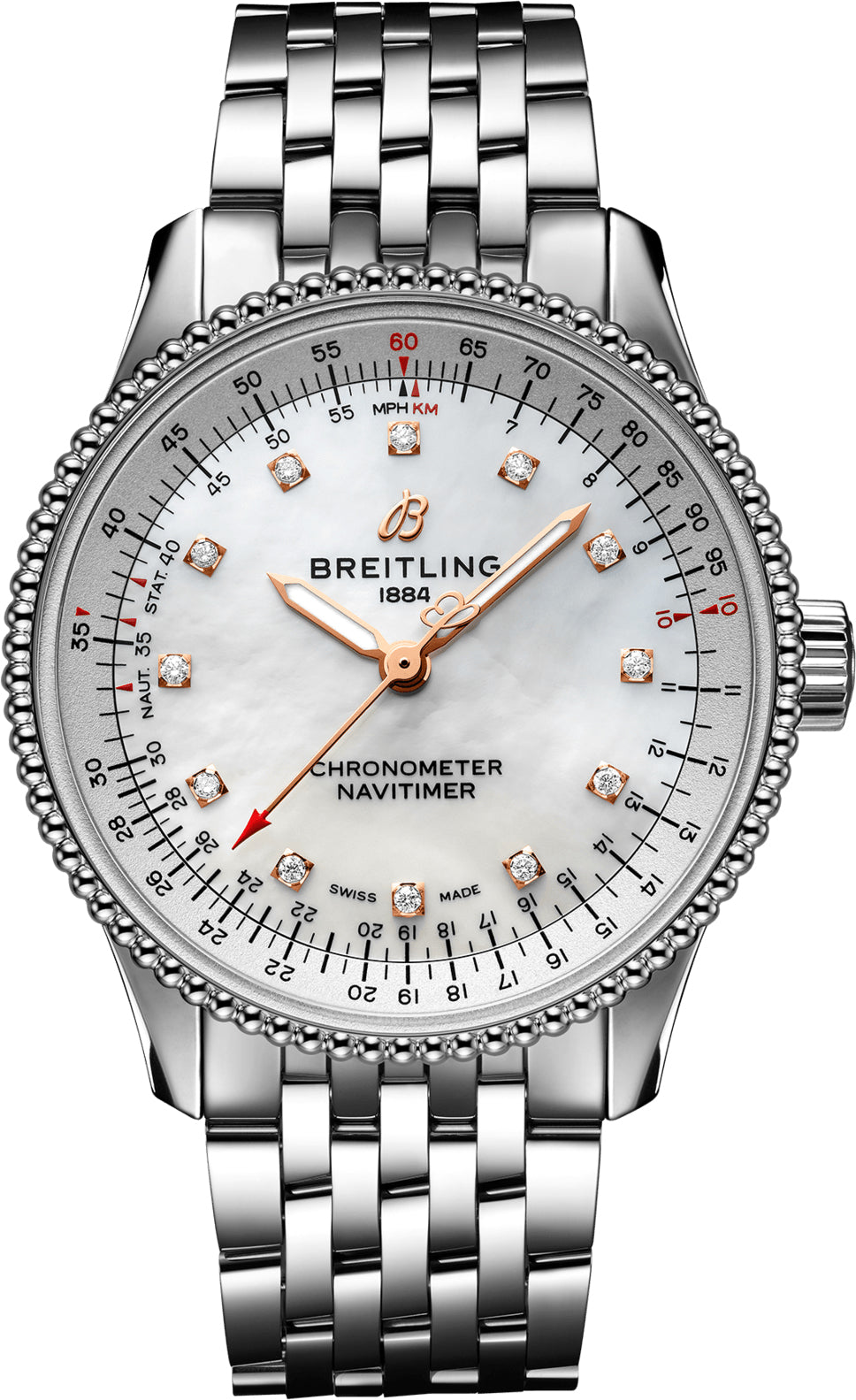 Breitling Navitimer Automatic 35 Mother Of Pearl Diamonds