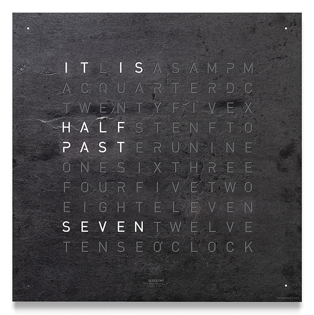 Qlocktwo Earth 45 Creators Edition Metamorphite Wall Clock