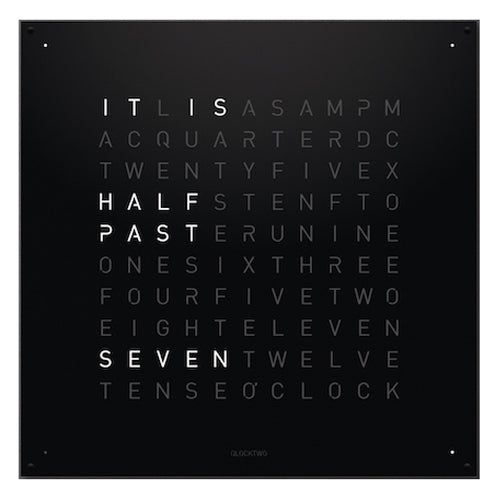 Qlocktwo Earth 90 Black Pepper Wall Clock