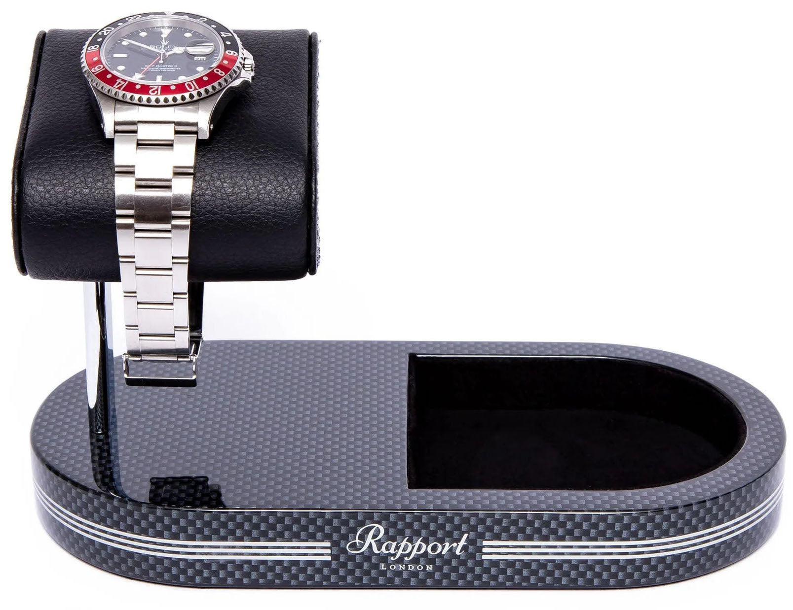 Rapport Watch Stand Formula Tray Carbon Fibre Silver