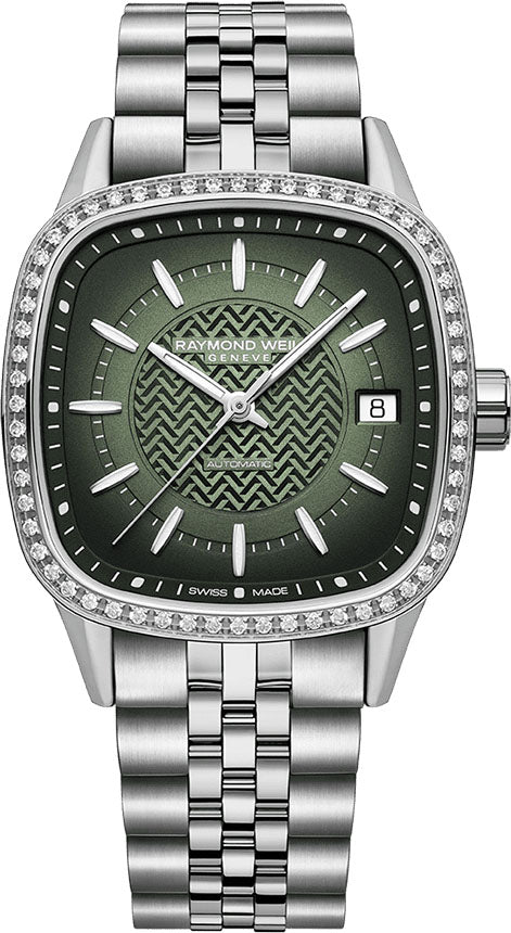 Raymond Weil Freelancer 60 Lab Green Ladies Bracelet