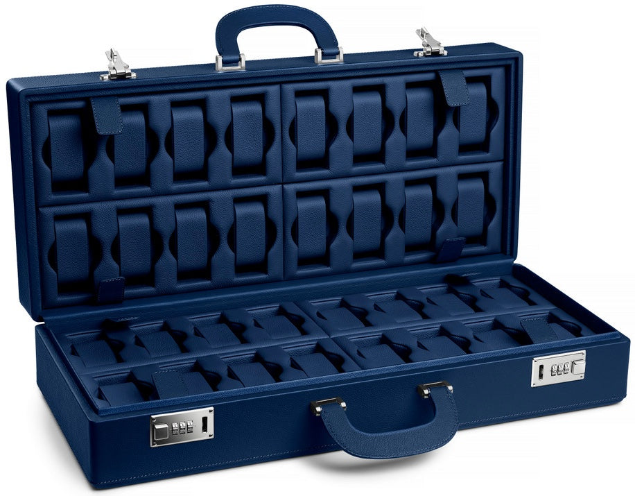 Scatola Del Tempo Watch Case Valigetta 32 Blue