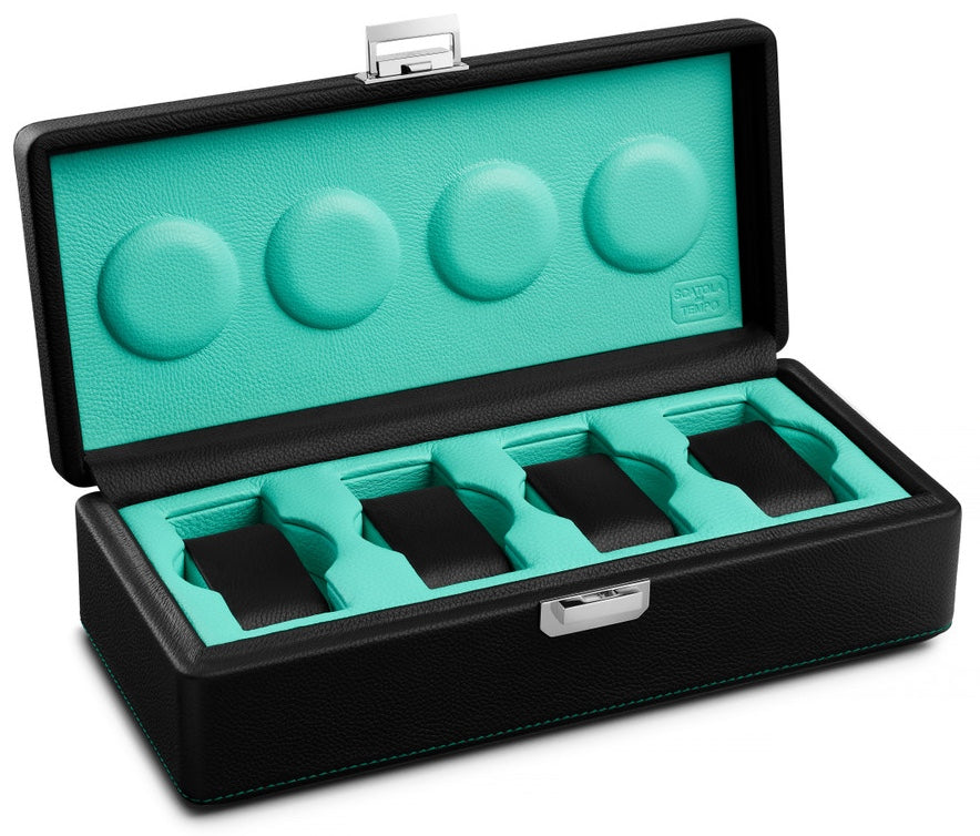 Scatola Del Tempo Watch Case Valigetta 4 Black Blue Tiffany