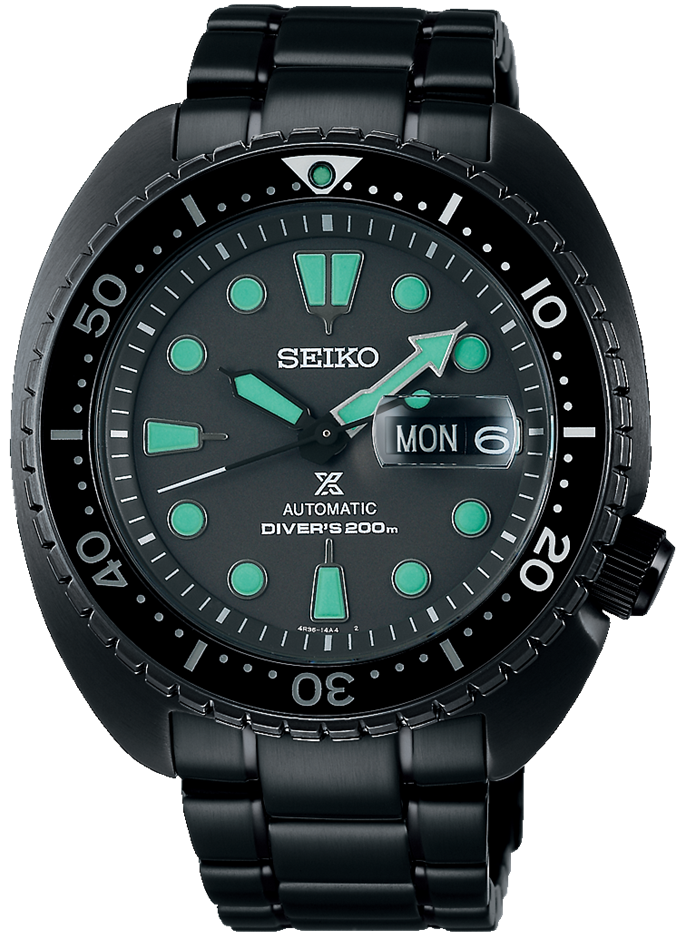 Seiko Prospex Black Series Night Vision Turtle Diver