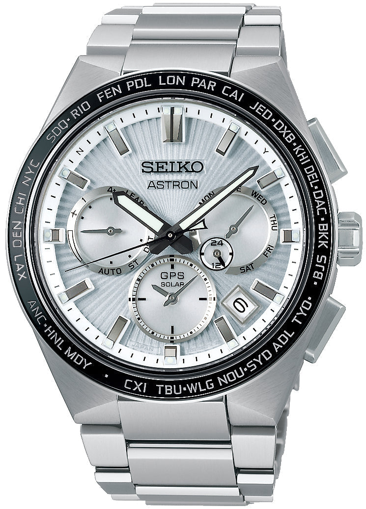 Seiko Astron Sunray Silver Lining Gps Solar