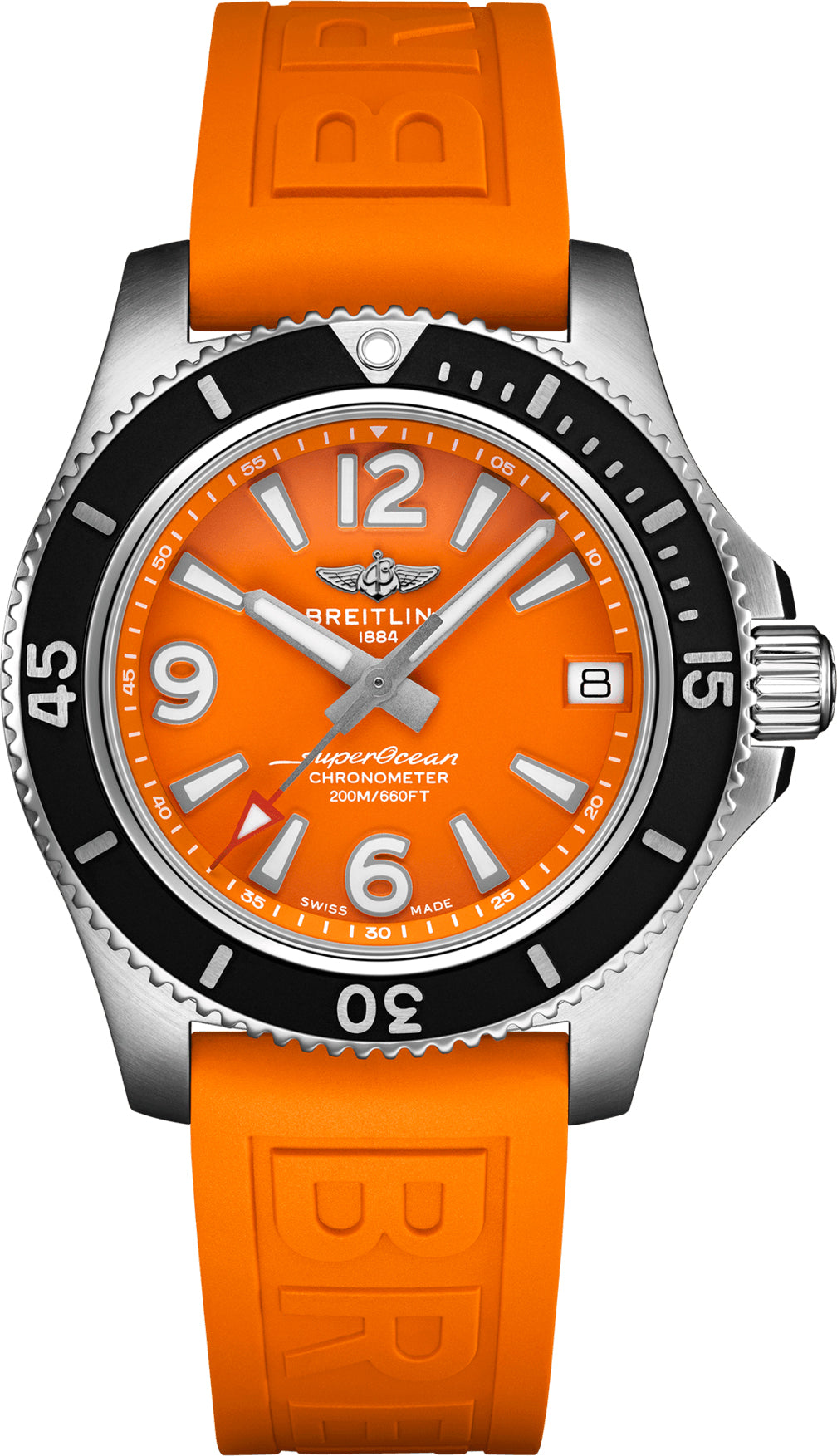 Breitling Watch Superocean Automatic 36 Orange Diver Pro Tang Type