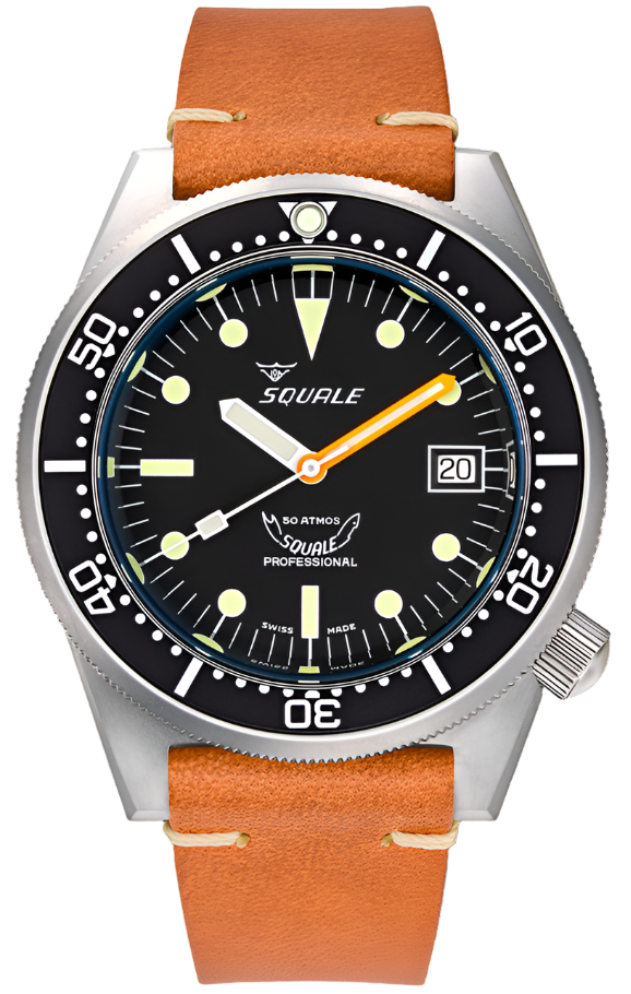 Squale 1521 Black Blasted Leather