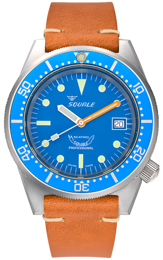 Squale 1521 Blue Blasted Leather