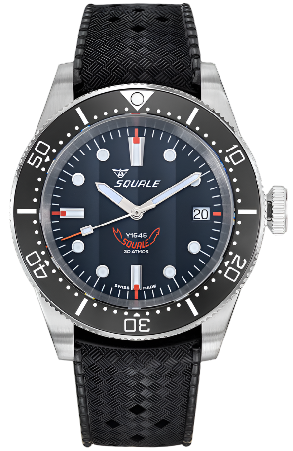 Squale 1545 Black Rubber