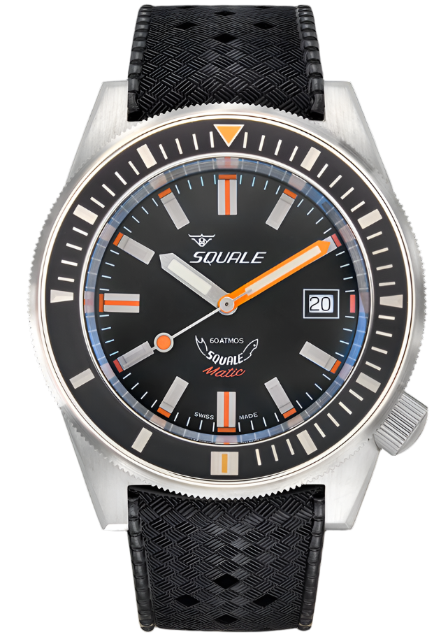 Squale Matic Satin Black Rubber