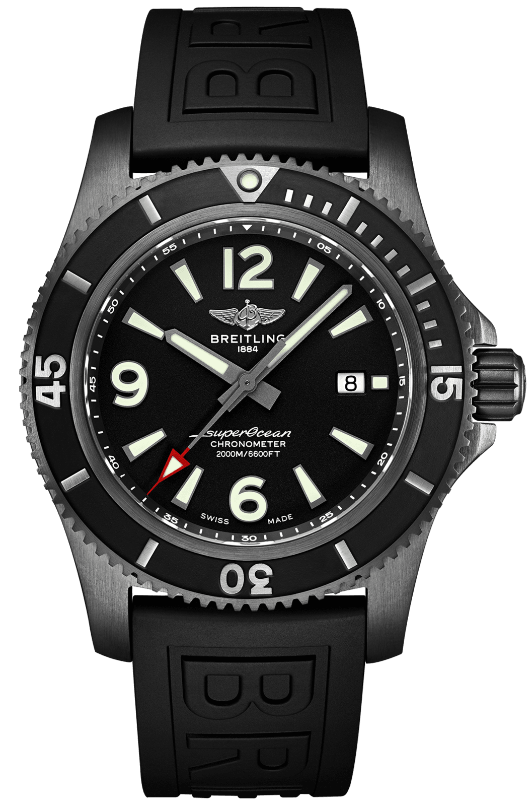 Breitling Watch Superocean Automatic 46 Black Steel Black