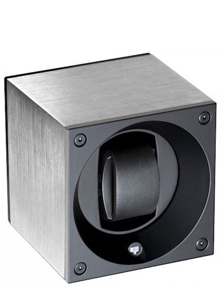 Swiss Kubik Watch Winder Single Aluminium Natural Brushed