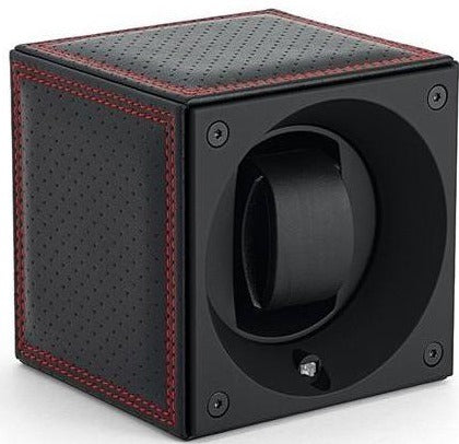 Swiss Kubik Watch Winder Single Masterbox Racing Line Red Stitching