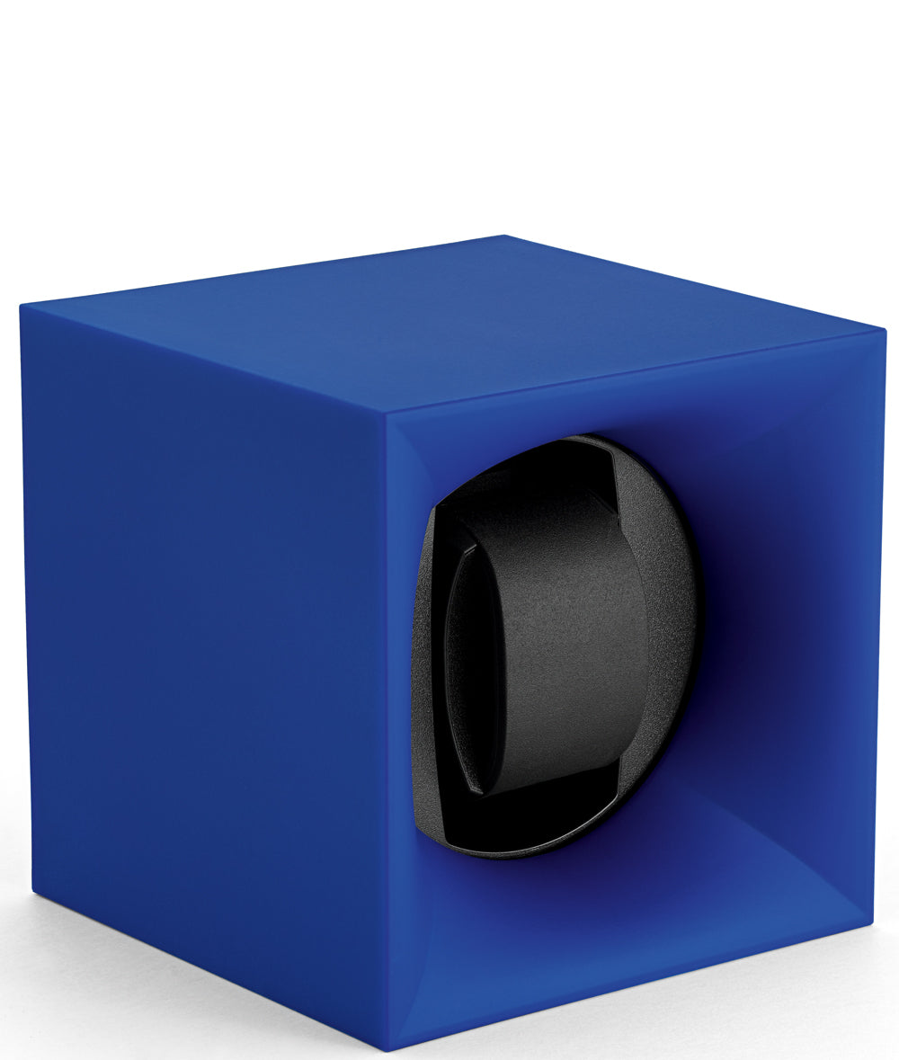 Swiss Kubik Watch Winder Single Startbox Blue Soft Touch