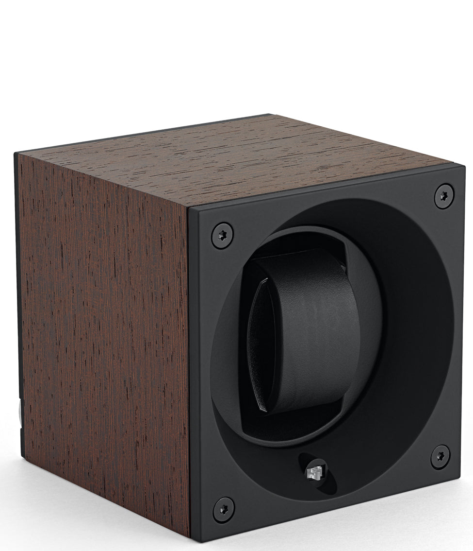 Swiss Kubik Watch Winder Single Wood Natural Wenge Mat