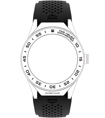 Tag Heuer Strap Connected Ii Perforated Silicone Black D