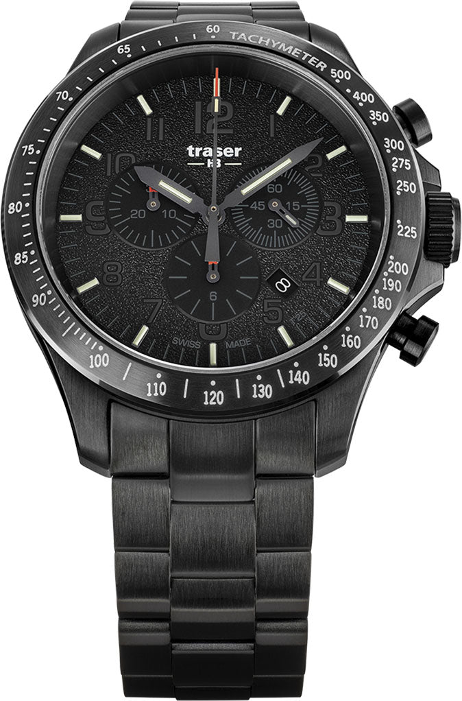 Traser H3 P67 Officer Pro Chrono Black Pvd Bracelet