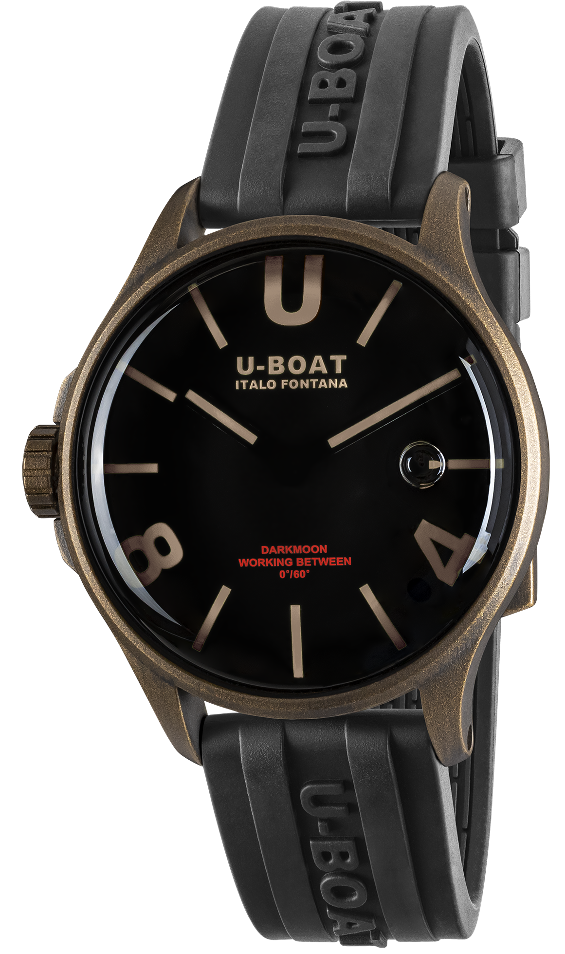 U-boat Darkmoon 40 Black Brown Curve Vintage