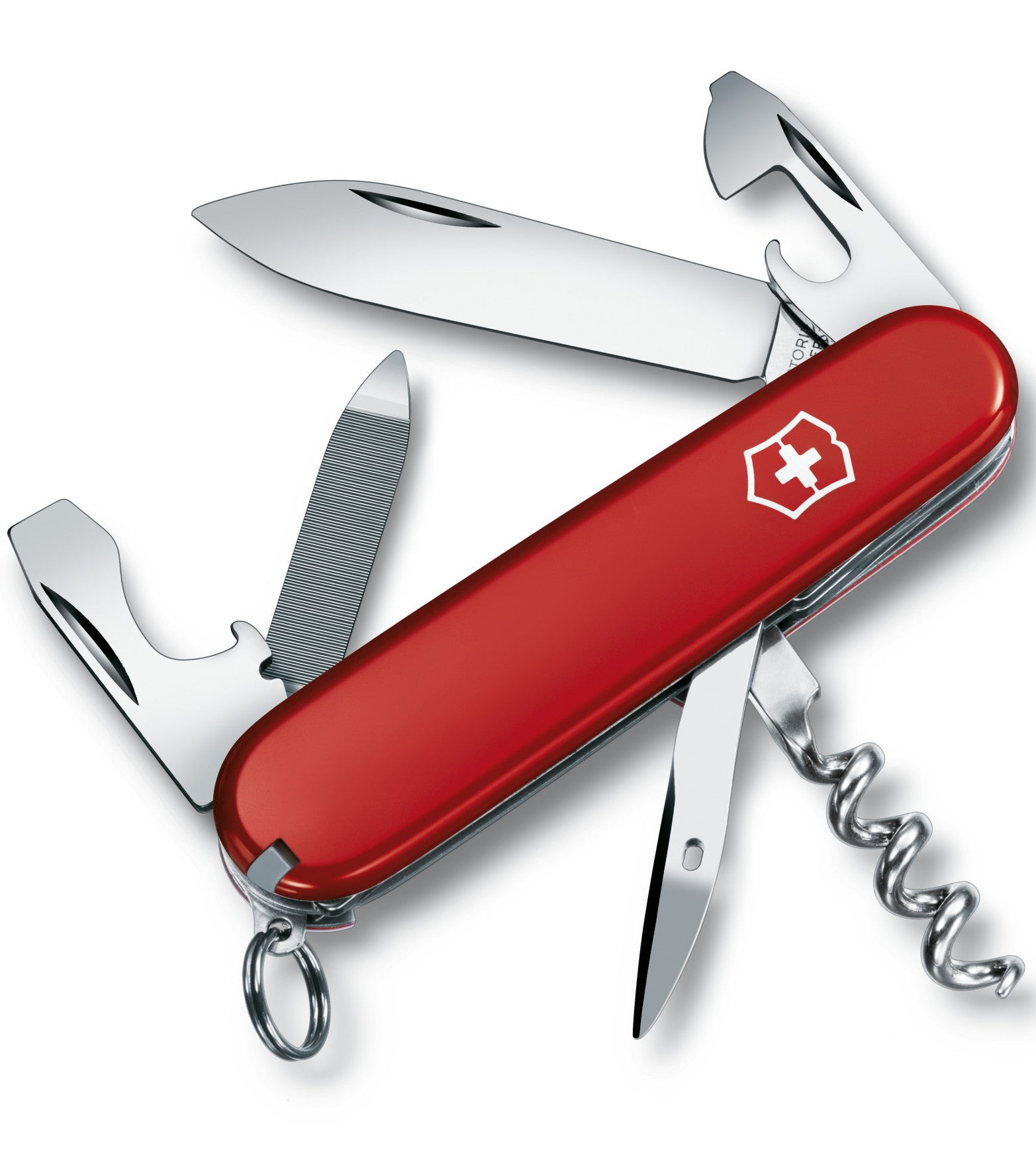 Victorinox Swiss Army Medium Pocket Knife Sportsman And Keyring