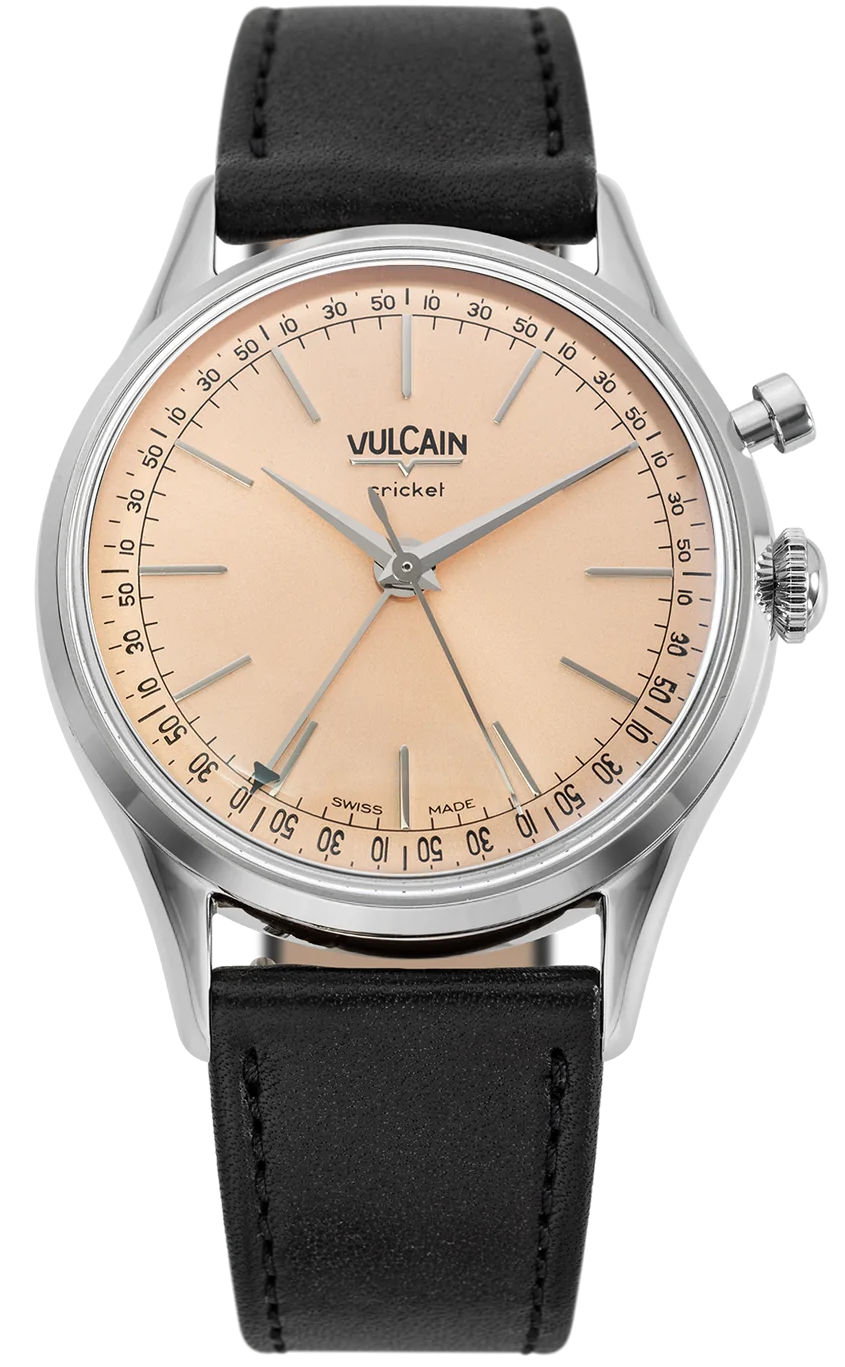 Vulcain Cricket President 36mm Pale Salmon