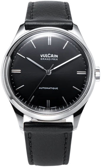 Vulcain Grand Prix Black Calf Leather