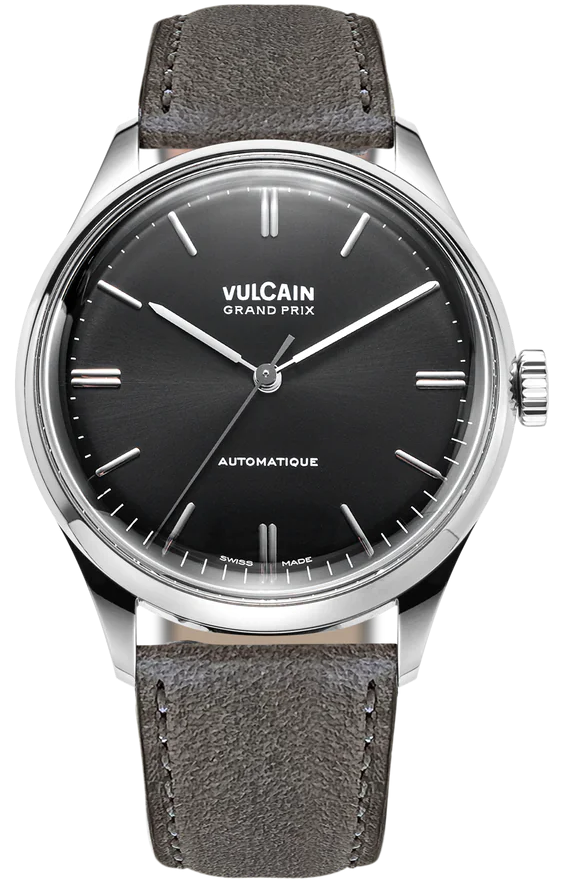 Vulcain Grand Prix Grey Leather