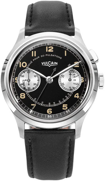 Vulcain Monopusher Heritage Black White